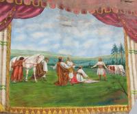 Šošůvka, bývalý hostinec, opona Přemysl Oráč, dle Ženíška Antonín Sychra, s. a.