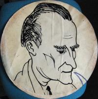 Jihlava, Klicpera, karikatury ochotníků, 1947