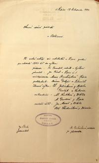 Lipice, Spolek divadelních ochotníků, volba funkcionářů na valné hromadě, 1924