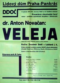 Praha,  Spojené soubory SDDOČ, Veleja - plakát, 1937