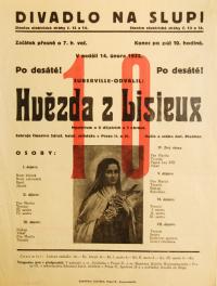 Praha-Nové Město, Vyšehrad, Katolická mládež v Praze II. a VI., Hvězda z Lisieux - plakát, v Divadle Na Slupi, 1932