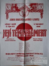 Litomyšl, JDO, Její temperament - plakát, 1933