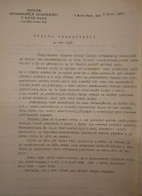 Nová Paka, SDO, Jednatelská zpráva, 1937