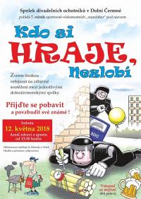 Dolní Čermná, Spolek divadelních ochotníků, Kdo si hraje, nezlobí - plakát, 2018
