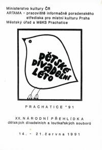 Prachatice, NP Dětské divadelní léto, programová brožura, 1991