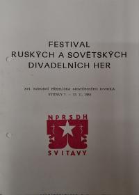 Hradec Králové, Krajské kulturní středisko, Impuls, Svitavy, Národní přehlídka ruských a sovětských divadelních her, 1988