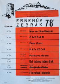 Žebrák, Erbenův Žebrák, KP divadelní klasiky, plakát, 1978