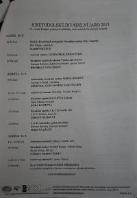 Josefův Důl, J. K. Tyl, Josefodolské divadelní jaro, Kukátko č. 1, 2013