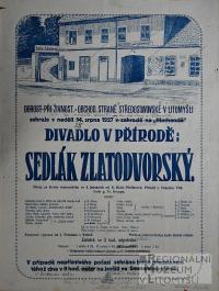 Cerekvice nad Loučnou, Litomyšl, Živnostensko-obchodnická strana, Sedlák Zlatodvorský - plakát, 1927