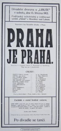 Roudnice nad Labem, Hálek, Praha je Praha - plakát,  1913