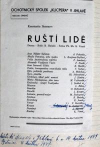 Jihlava, Klicpera, Ruští lidé - plakát, 1947