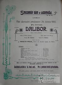 Litomyšl, JDO, Dalibor - plakát, 1905