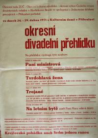 Přibyslav, Divadelní Přibyslav 1971 - plakát