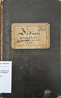 Hořice, JDO, Protokoly schůzí, 1893 - 1907