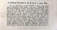 ÚMDOČ, Zpráva o činnosti, 1928