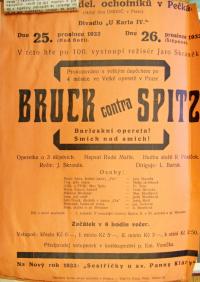 Pečky, Tyl, Bruck contra Spitz - plakát, 1932