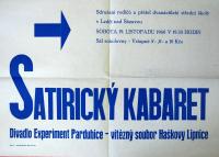 Pardubice, Experiment, Satirický kabaret - plakát, 1960