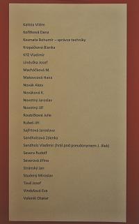 Lysá nad Labem, výstava DIVADLO JE PODIVUHODNÁ VĚC..., Členové Nové scény 2, výstavní panel, 2018