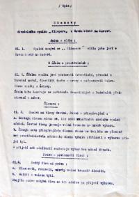 Nové Město na Moravě, Klicpera, Stanovy spolku, 1912