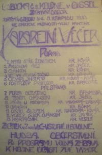 Francie, Oissel, Čs. kolonie, Kabaretní večer,1930