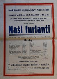 Rosice, Štolba, Naši furianti - plakát, 1948