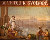 Předčice, Rozkvět, opona, Libuše věštící, autor Tomáš Peterka, 1922