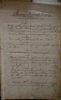 Přelouč, Občanská beseda, spolkové stanovy, 1872