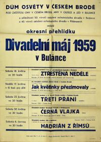 Bulánka, Divadelní máj – plakát, 1959