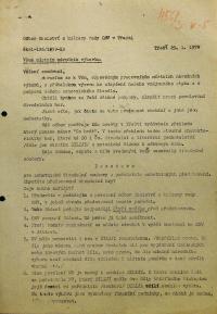 Jihlava, Okresní úřad Jihlava, Okresní národní výbor Třešť, pravidla podávání žádostí o povolení divadelního představení, 1959