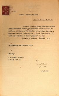 Chvojnov, Republikánský dorost, Já se ženit nebudu, 1927