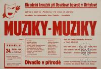 Děhylov, Osvětová beseda, Muziky-muziky - plakát, 1969