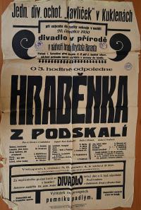 Kukleny, Havlíček, Hraběnka z podskalí - plakát, 1930