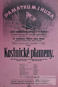 Osík, Kostnické plameny - plakát, 1927