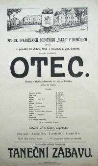 Němčice, Šlégl, Otec - plakát, 1914