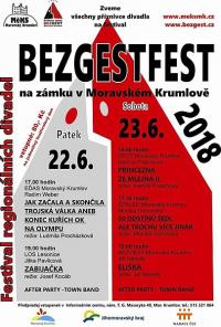 Moravský Krumlov, BEZGESTFEST - plakát, 2018