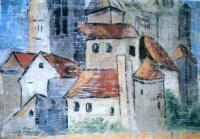 Chlum, opona, detail Hradčany