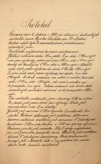 Dolní Cerekev, Spolek divadelních ochotníků, kontrola hostince Hynka Třeského pro divadelní představení, 1900