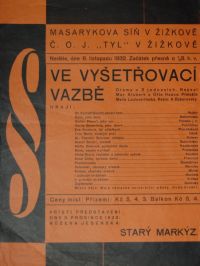 Praha-Žižkov, ČOB Tyl, Ve vyšetřovací vazbě - plakát, 1932