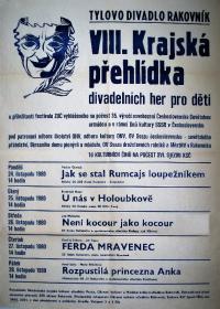 Rakovník, KP divadelních her pro děti, plakát, 1980