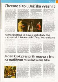 Chomutov, Divadlo Nahoď, Chceme si to u Ježíška vyžehlit, rozhovor, 2014