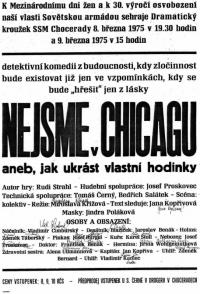 Chocerady, SSM, Nejsme v Chicagu aneb Jak ukrást vlastní hodinky - plakát, 1975