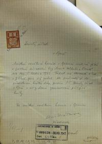 Jihlava, Okresní úřad Jihlava, žádost o povolení divadelního představení, 1942