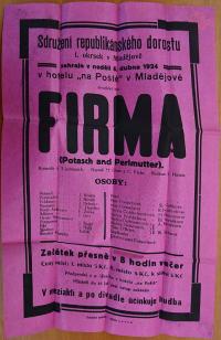 Mladějov, Republikánský dorost, Firma - plakát, 1924