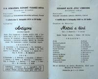 Choceň, Choceňské divadelní hry - program, 1956