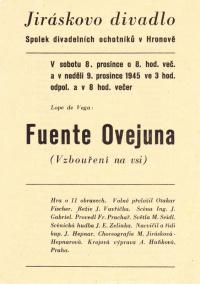 Hronov, SDO, Fuente Ovejuna - program, 1945