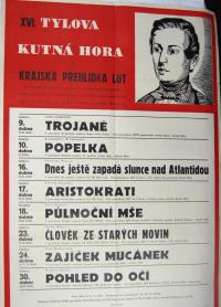 Kutná Hora, XVI. Tylova Kutná Hora - programový plakát, 1960