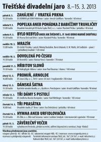 Třešť, Třešťské divadelní jaro 2013, program - plakát (2. strana)
