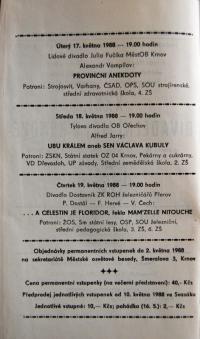 Třebíč, Dramatický klub, Nová komedie o Libuši, Krnov, Divadelní máj, 1988