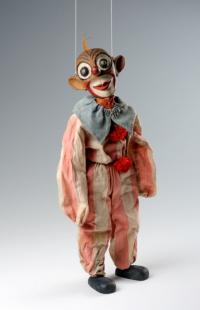 Loutka a moderna, Klaun, neurčený autor, Praha 30. léta, sbírka Pavla a Marie Jiráskových