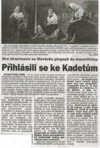 Starovičky, Kadet, Vo grunt, 2000